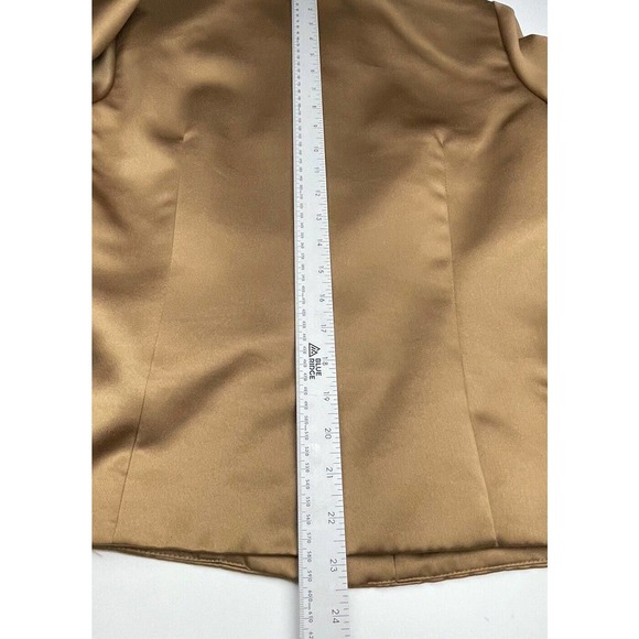 DONNA RICCO Golden Brown Dressy Cocktail Long Skirt Suit Size 10 - Picture 14 of 16